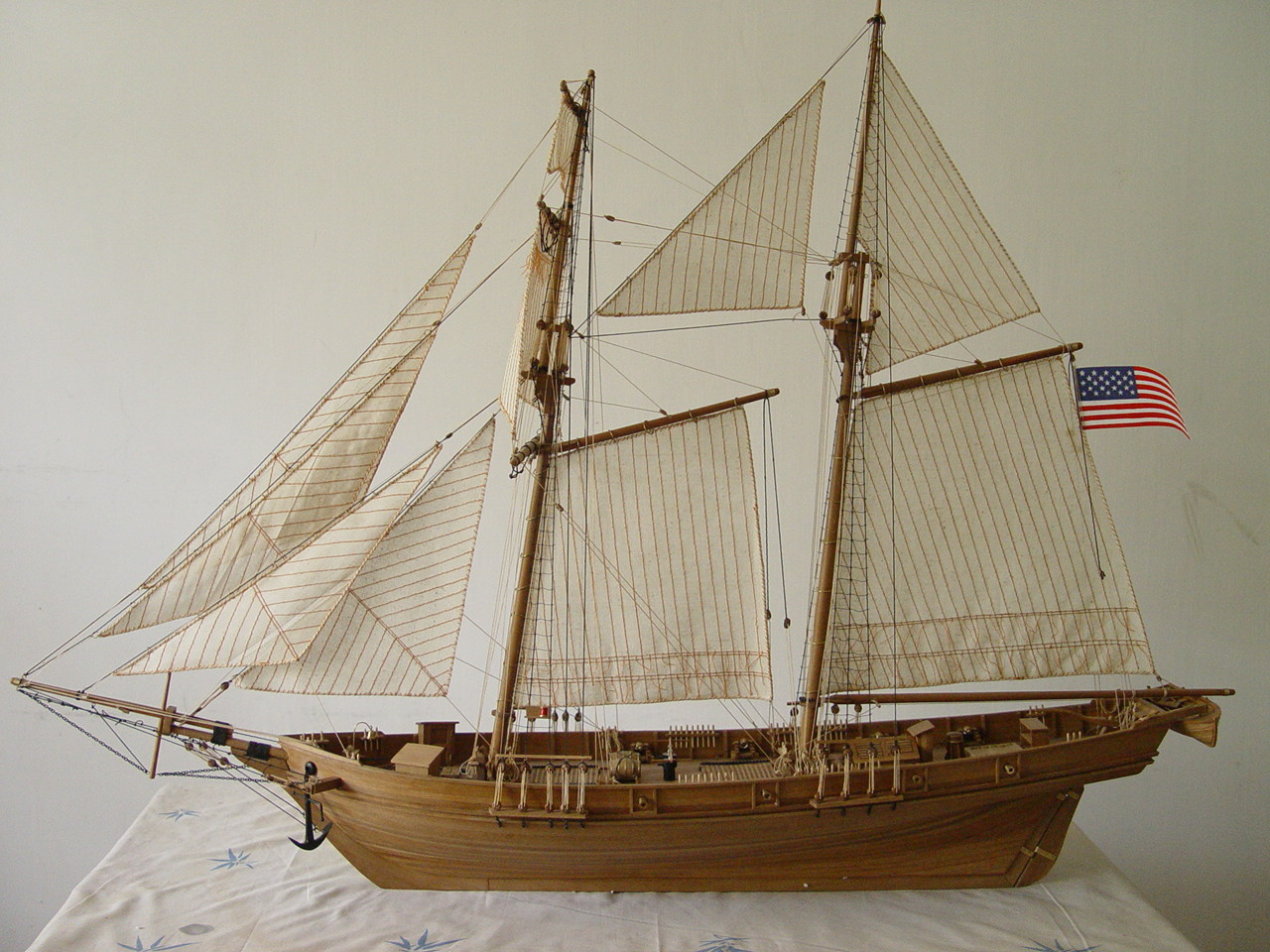 哈威尔木船船模-五月花模型制作